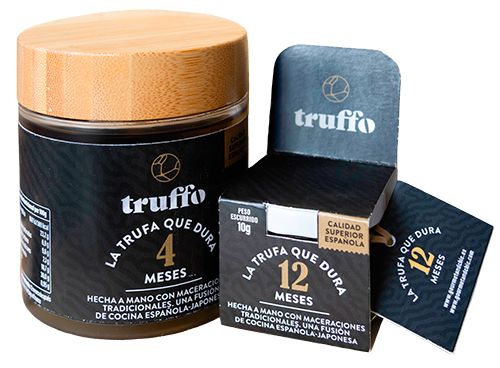 Truffo. Trufa de invierno reconstruida con trozos de la misma y sellada con oro 24k